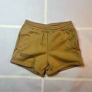 Pangaia Tan Sweat Shorts with Elastic Waistband